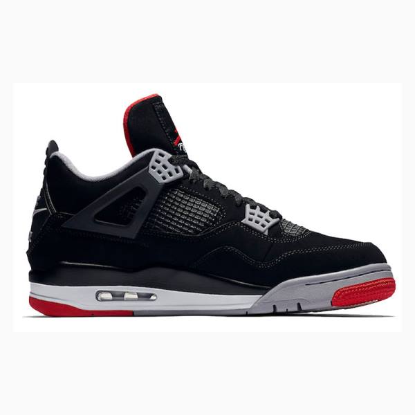 Black / Red Men's Nike Retro Bred Basketball Shoes Air Jordan 4 | JD-345HV