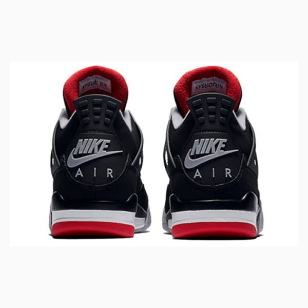 Black / Red Men's Nike Retro Bred Basketball Shoes Air Jordan 4 | JD-345HV