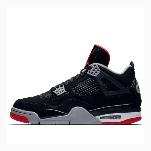 Black / Red Men\'s Nike Retro Bred Basketball Shoes Air Jordan 4 | JD-345HV