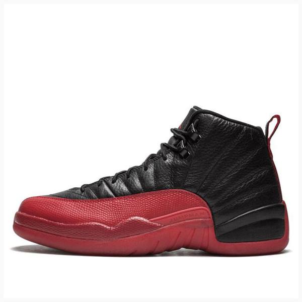 Black / Red Men\'s Nike Retro Flu Game Basketball Shoes Air Jordan 12 | JD-230ZT