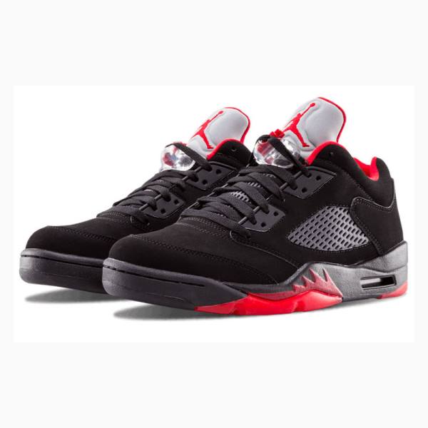 Black / Red Men's Nike Retro Low Alternate 90 Sneakers Air Jordan 5 | JD-461ON