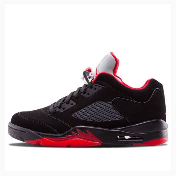 Black / Red Men\'s Nike Retro Low Alternate 90 Sneakers Air Jordan 5 | JD-461ON