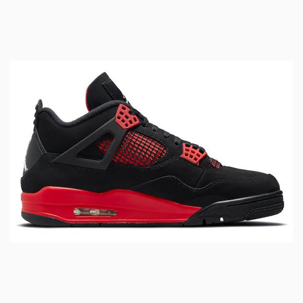 Black / Red Men's Nike Retro Thunder Basketball Shoes Air Jordan 4 | JD-738ZV