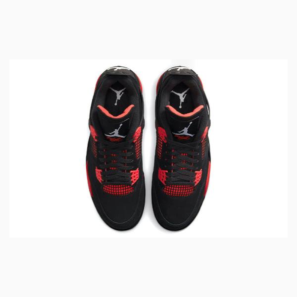 Black / Red Men's Nike Retro Thunder Basketball Shoes Air Jordan 4 | JD-738ZV