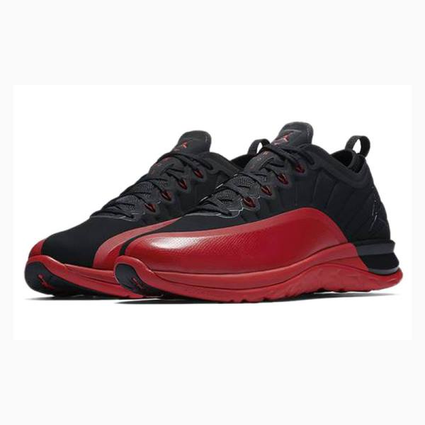 Black / Red Men's Nike Trainer Prime Flu Game Basketball Shoes Air Jordan | JD-935GK