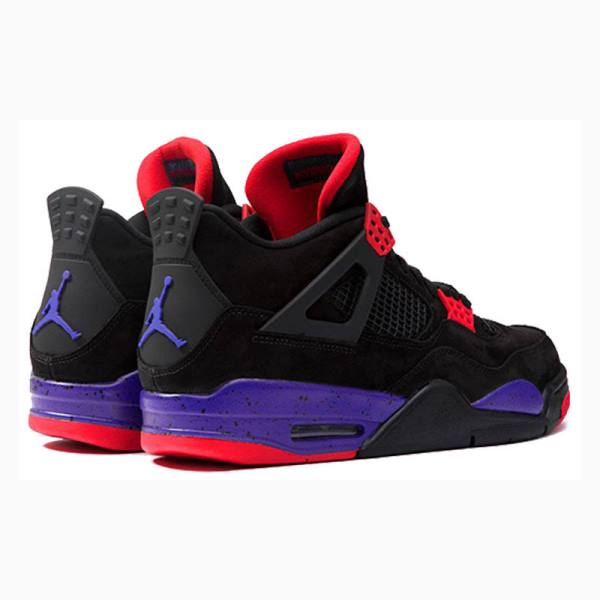 Black / Red / Purple Men's Nike Retro NRG Raptors Basketball Shoes Air Jordan 4 | JD-352EN