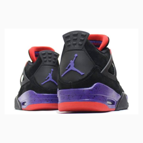 Black / Red / Purple Men's Nike Retro NRG Raptors Basketball Shoes Air Jordan 4 | JD-352EN