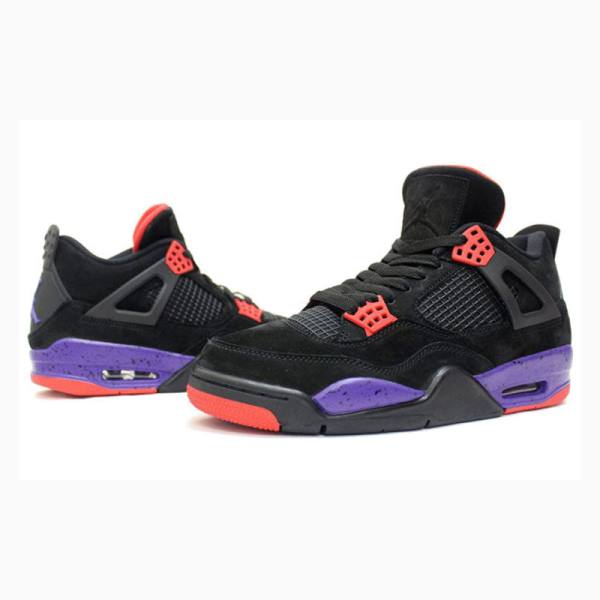 Black / Red / Purple Men's Nike Retro NRG Raptors Basketball Shoes Air Jordan 4 | JD-352EN