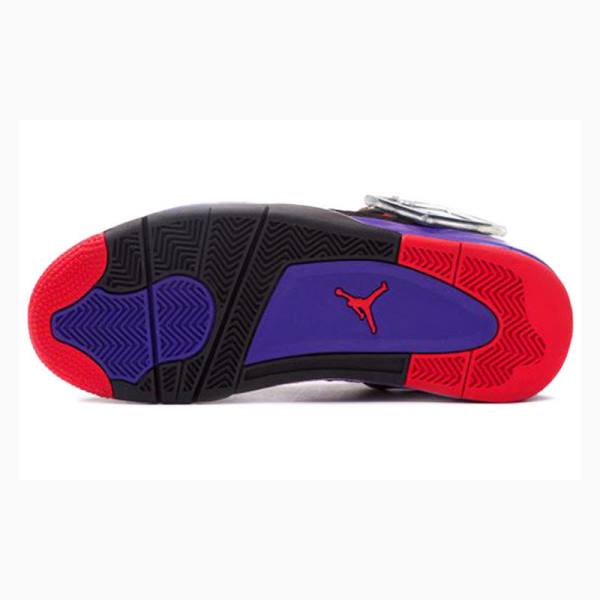 Black / Red / Purple Men's Nike Retro NRG Raptors Basketball Shoes Air Jordan 4 | JD-352EN