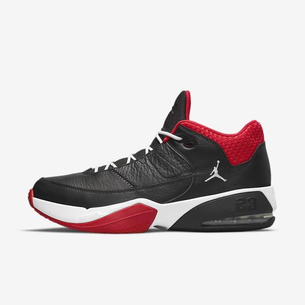 Black / Red / White Men\'s Nike Max Aura 3 Basketball Shoes Air Jordan | NK276EVK