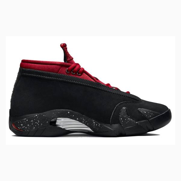 Black / Red Women's Nike Low Red Lipstick Sneakers Air Jordan 14 | JD-846BW