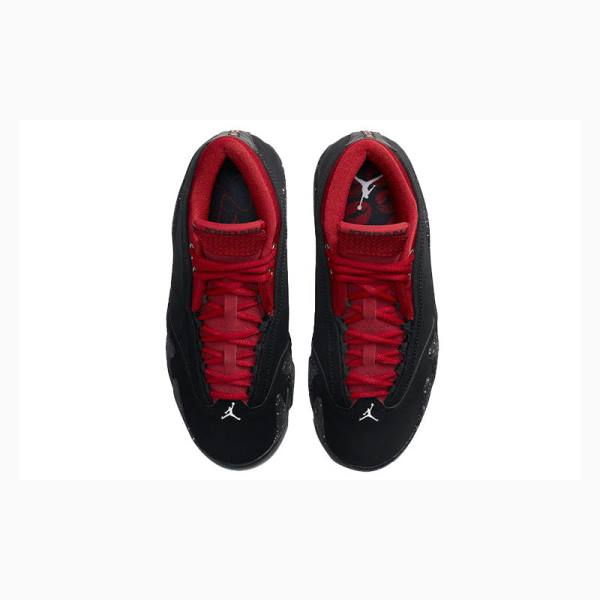 Black / Red Women's Nike Low Red Lipstick Sneakers Air Jordan 14 | JD-846BW