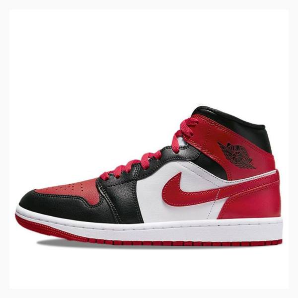 Black / Red Women\'s Nike Mid Basketball Shoes Air Jordan 1 | JD-670FU