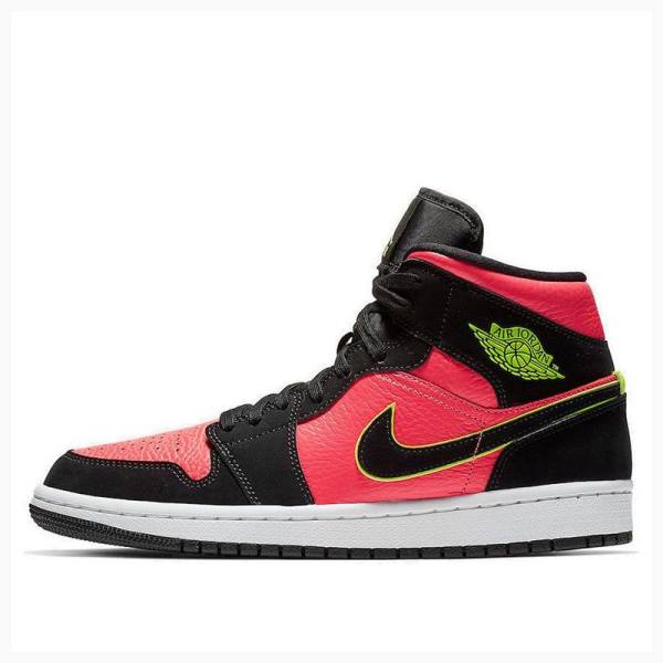 Black / Red Women\'s Nike Mid Basketball Shoes Air Jordan 1 | JD-678TD