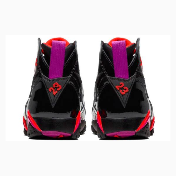 Black / Red Women's Nike Retro Patent Leather Basketball Shoes Air Jordan 7 | JD-209VY