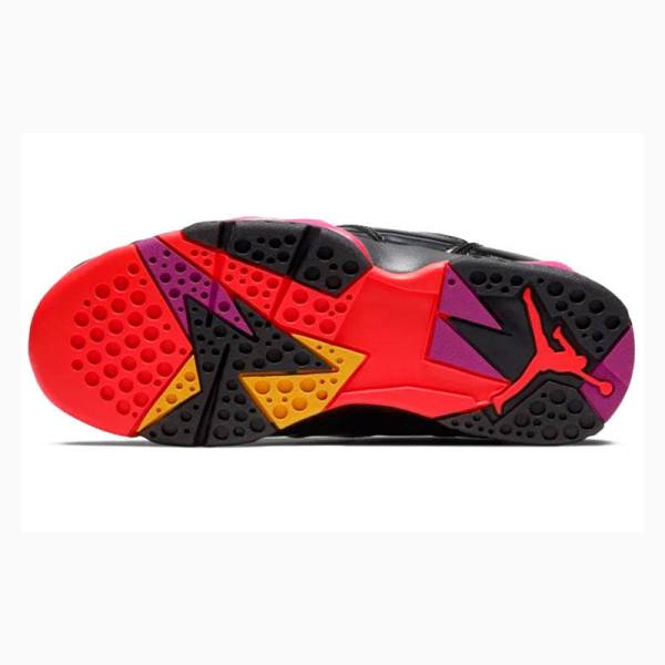 Black / Red Women's Nike Retro Patent Leather Basketball Shoes Air Jordan 7 | JD-209VY