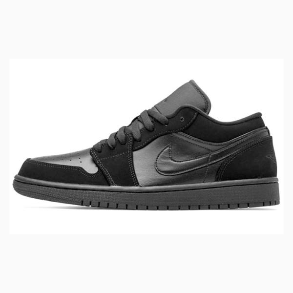 Black / Silver Men's Nike Retro Low Sneakers Air Jordan 1 | JD-417GZ