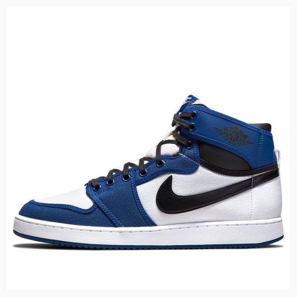 Black / White / Blue Men\'s Nike KO Storm Basketball Shoes Air Jordan 1 | JD-415MV