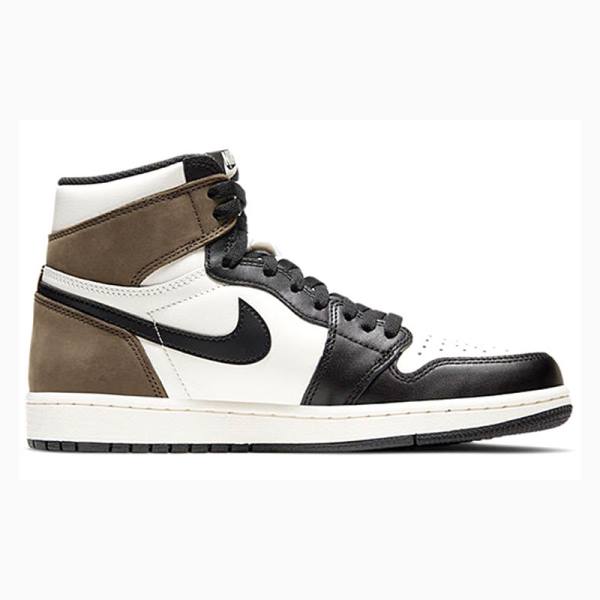 Black / White / Brown Men's Nike Retro High OG Basketball Shoes Air Jordan 1 | JD-968VL