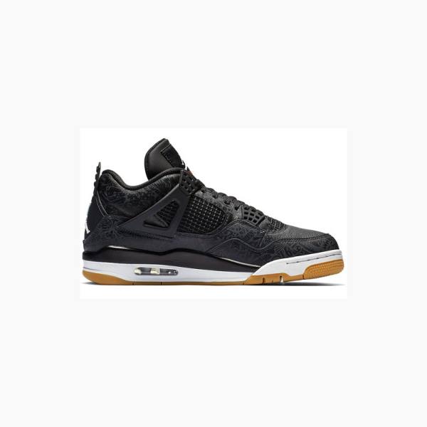 Black / White / Brown Men's Nike Retro SE Laser Basketball Shoes Air Jordan 4 | JD-687QY