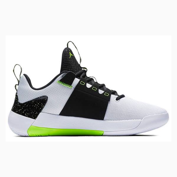 Black / White / Green Men's Nike Zoom Zero Gravity Basketball Shoes Air Jordan | JD-736NB