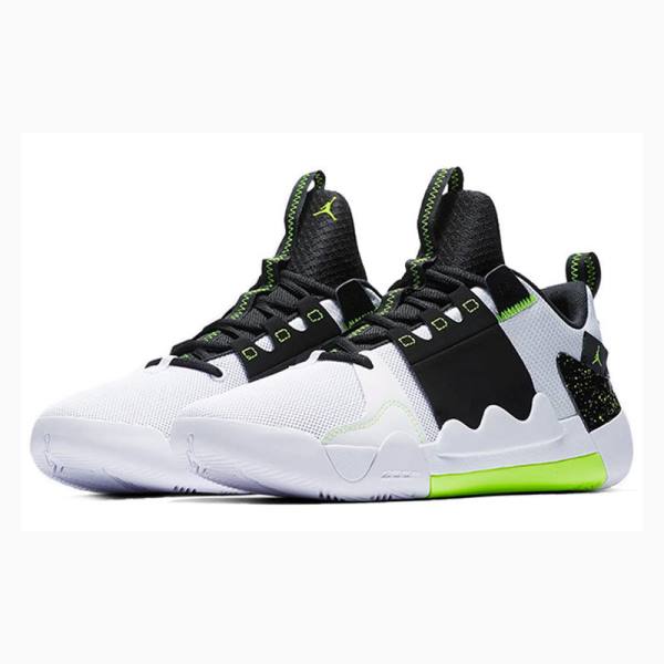 Black / White / Green Men's Nike Zoom Zero Gravity Basketball Shoes Air Jordan | JD-736NB