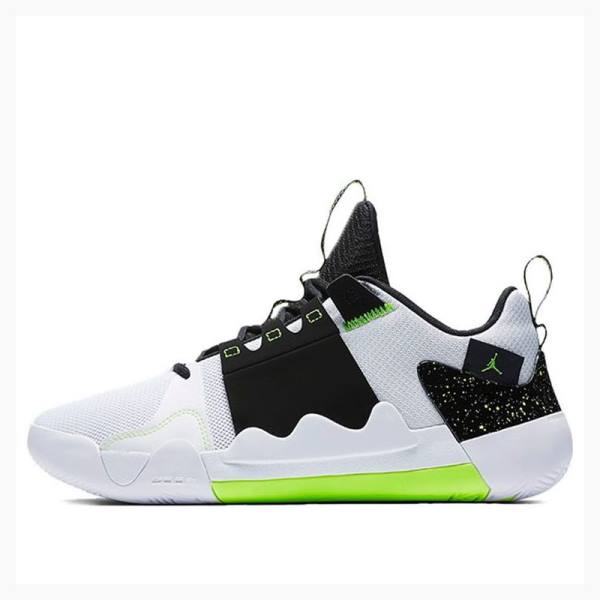 Black / White / Green Men\'s Nike Zoom Zero Gravity Basketball Shoes Air Jordan | JD-736NB