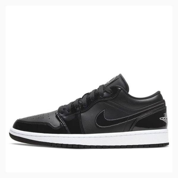 Black / White Men\'s Nike Low SE ASW Patent Leather All Star Sneakers Air Jordan 1 | JD-293QR