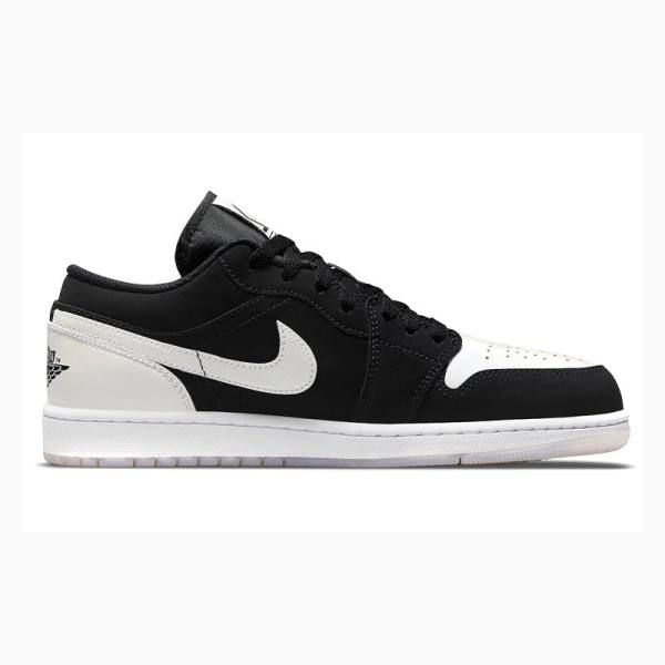 Black / White Men's Nike Low-Top Sneakers Air Jordan 1 | JD-695KA