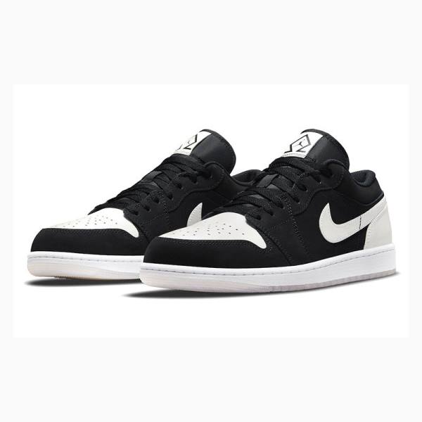 Black / White Men's Nike Low-Top Sneakers Air Jordan 1 | JD-695KA