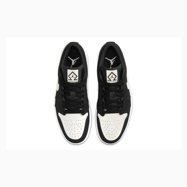 Black / White Men's Nike Low-Top Sneakers Air Jordan 1 | JD-695KA