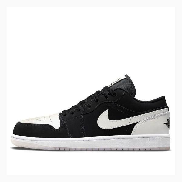 Black / White Men\'s Nike Low-Top Sneakers Air Jordan 1 | JD-695KA