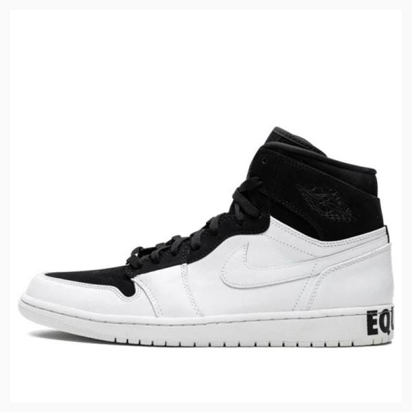 Black / White Men\'s Nike Retro High Equality Basketball Shoes Air Jordan 1 | JD-365LI