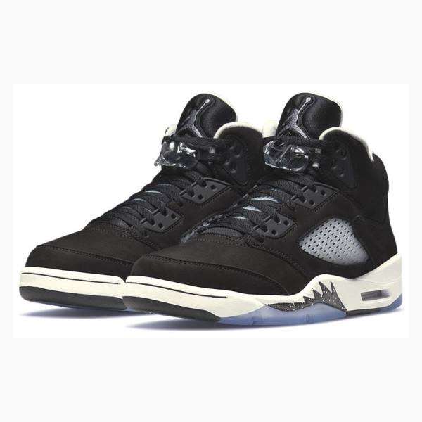 Black / White Men's Nike Retro Oreo Basketball Shoes Air Jordan 5 | JD-360XI