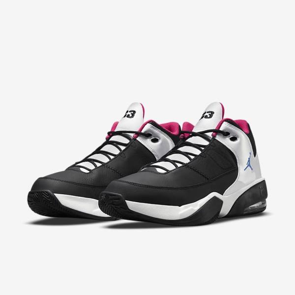 Black / White / Pink / Blue Men's Nike Max Aura 3 Basketball Shoes Air Jordan | NK618HVJ