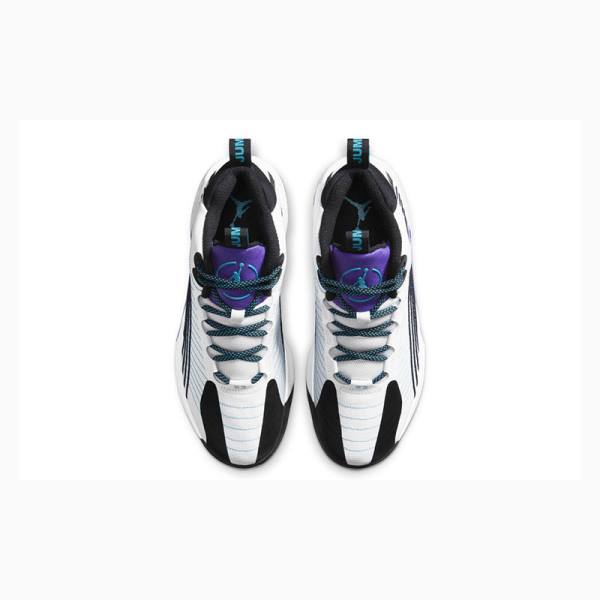 Black / White / Purple Men's Nike Jumpman 2021 PF Basketball Shoes Air Jordan | JD-473DJ