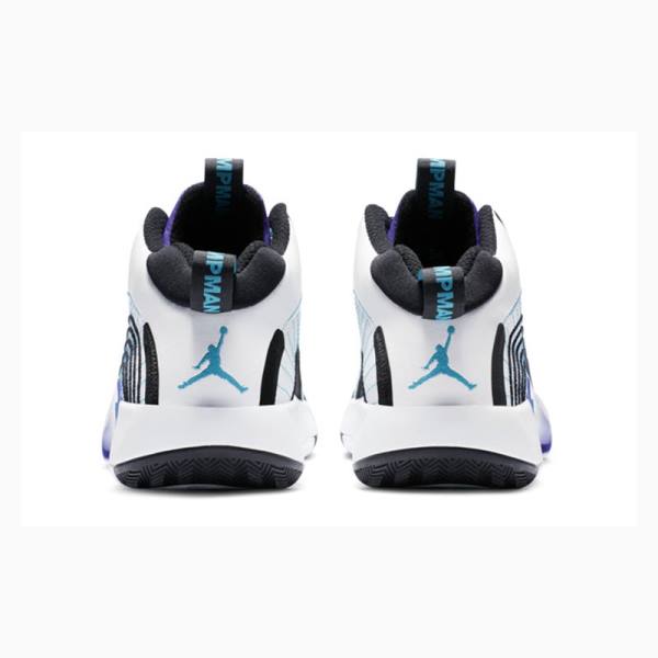 Black / White / Purple Men's Nike Jumpman 2021 PF Basketball Shoes Air Jordan | JD-473DJ