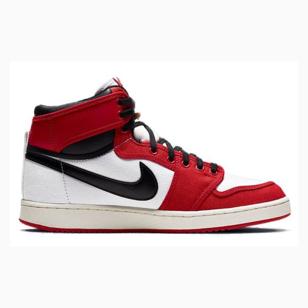 Black / White / Red Men's Nike KO Chicago Chicago 2021 Edition Chicago Basketball Shoes Air Jordan 1 | JD-321WC