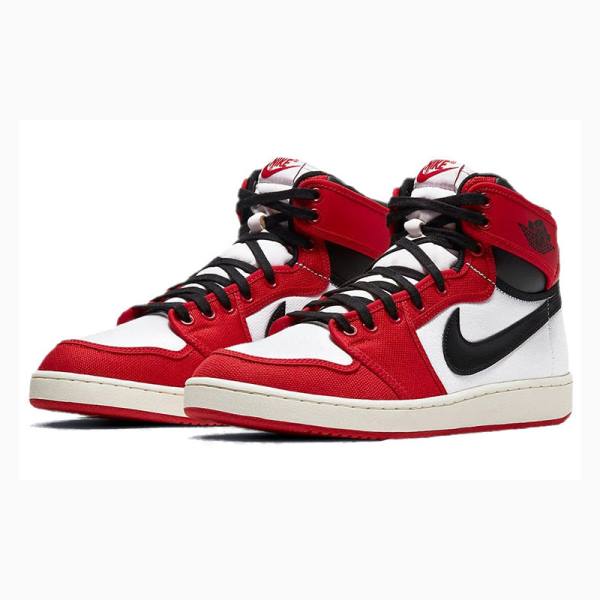 Black / White / Red Men's Nike KO Chicago Chicago 2021 Edition Chicago Basketball Shoes Air Jordan 1 | JD-321WC