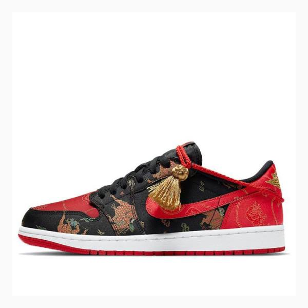 Black / White / Red Men\'s Nike Low OG Chinese New Year Sneakers Air Jordan 1 | JD-027ZF