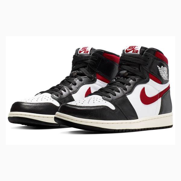 Black / White / Red Men's Nike Retro High OG Basketball Shoes Air Jordan 1 | JD-176CH