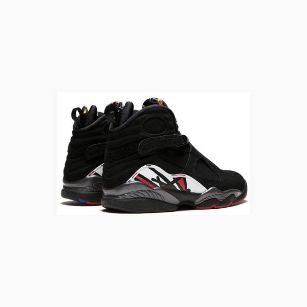 Black / White / Red Men's Nike Retro Playoffs Basketball Shoes Air Jordan 8 | JD-510DU