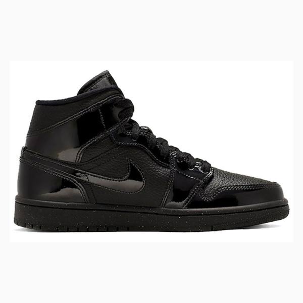 Black Women's Nike Mid Basketball Shoes Air Jordan 1 | JD-527JT