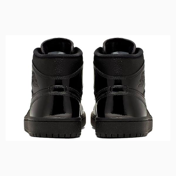 Black Women's Nike Mid Basketball Shoes Air Jordan 1 | JD-527JT