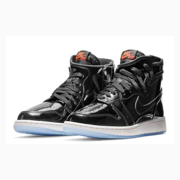 Black Women's Nike Rebel XX 'Black Patent' Basketball Shoes Air Jordan 1 | JD-812TG