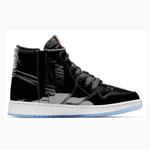 Black Women's Nike Rebel XX 'Black Patent' Basketball Shoes Air Jordan 1 | JD-812TG