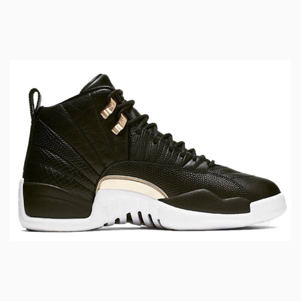 Black Women's Nike Retro Metallic Basketball Shoes Air Jordan 12 | JD-978QL