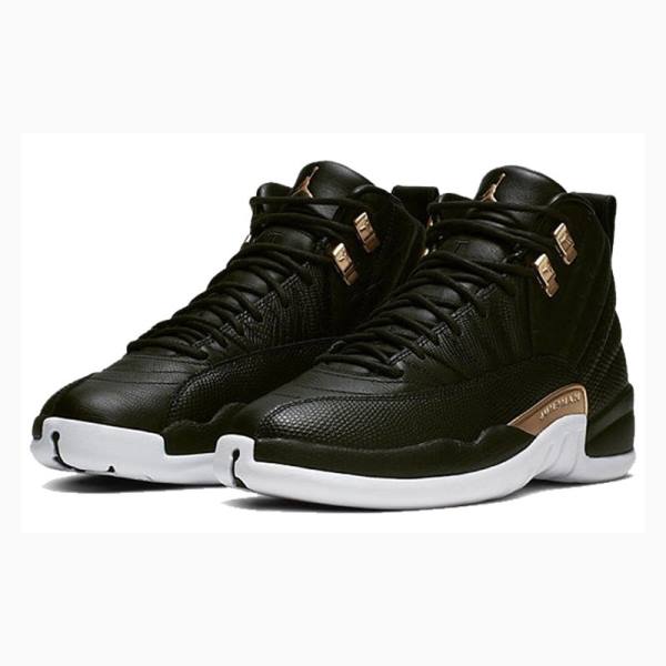 Black Women's Nike Retro Metallic Basketball Shoes Air Jordan 12 | JD-978QL