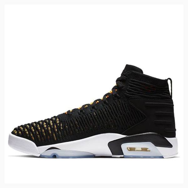 Black / Yellow Men\'s Nike Flyknit Elevation 23 Basketball Shoes Air Jordan | JD-473CG