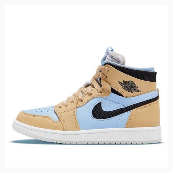 Blue / Beige Women\'s Nike Zoom Air CMFT \'Sesame\' Basketball Shoes Air Jordan 1 | JD-172HV